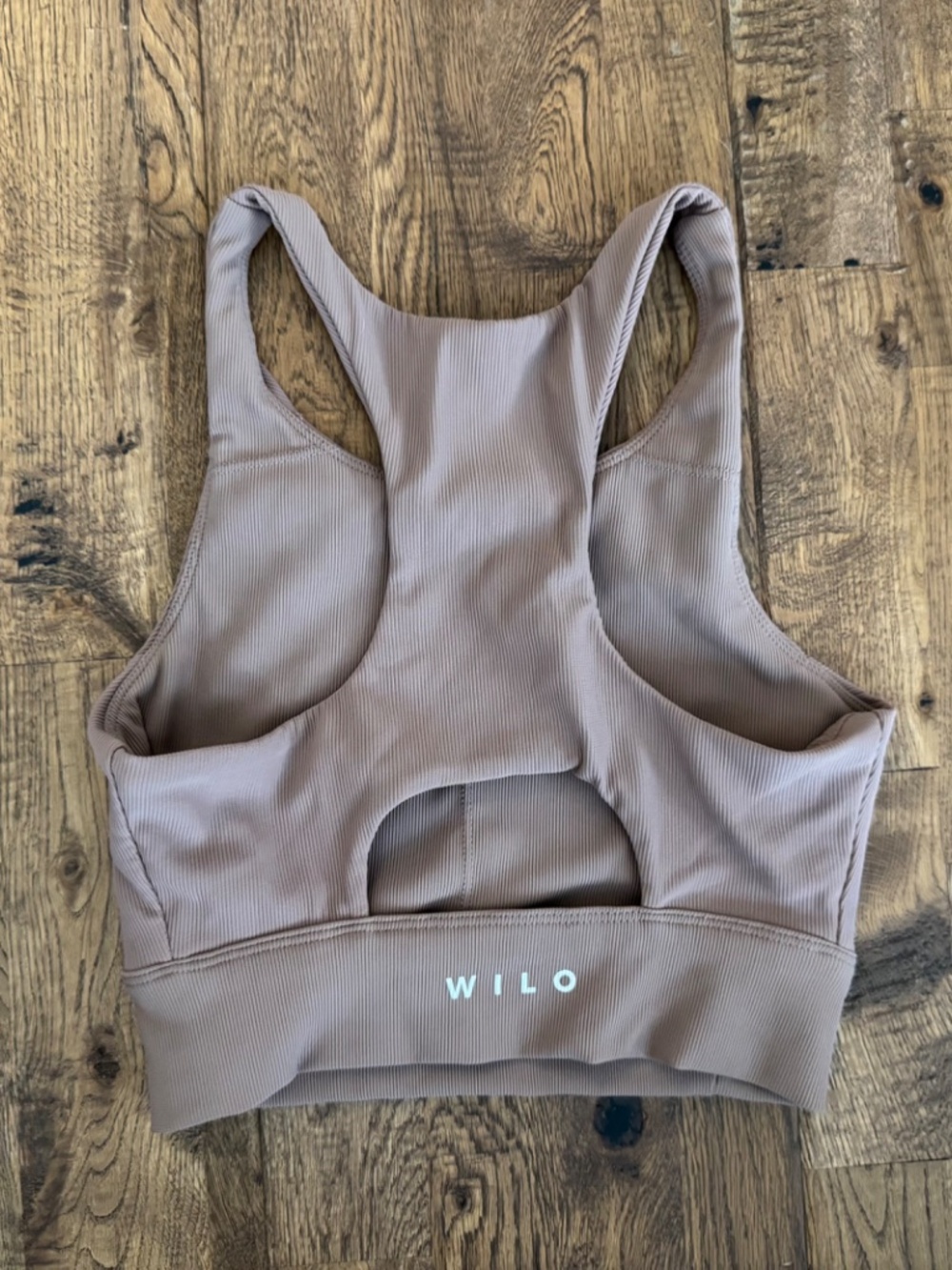 WILO Australia Base Ribbed Longline Sports Bra Latte Size XS AA - Picture 3 of 7